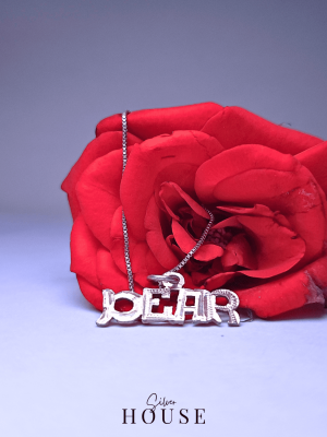 Silver Dear Pendant, Valentine Necklace