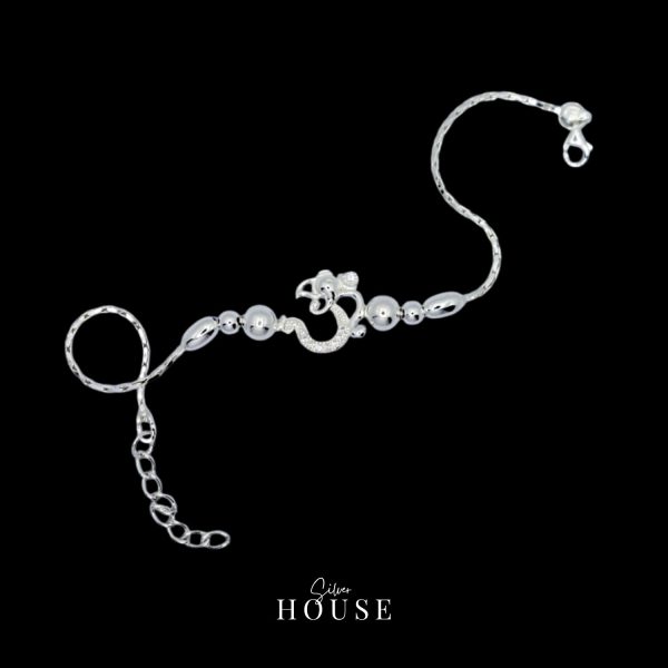 Silver Om Rakhi Bracelet by Silver House