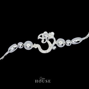 Silver Om Rakhi Bracelet by Silver House
