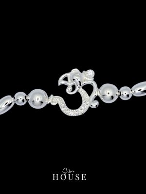 Silver Om Rakhi Bracelet by Silver House