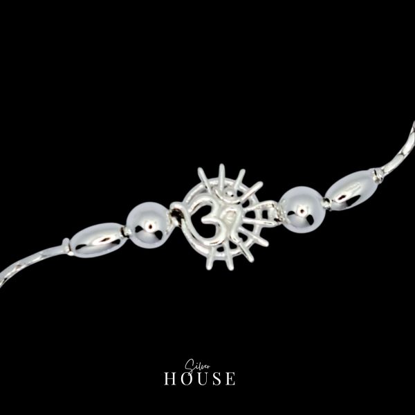 925 Silver Om Rakhi Bracelet - Sun - Image 3