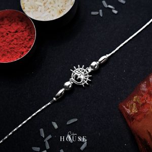 925 Silver Om Rakhi Bracelet - Sun by Silver House
