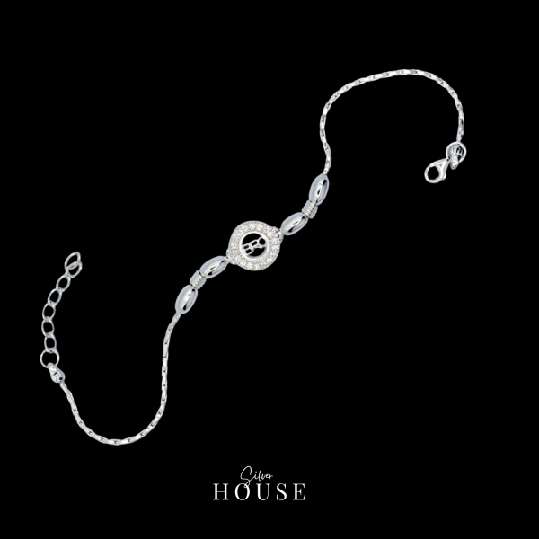 CZ BRO Silver Rakhi Bracelet by Silver House