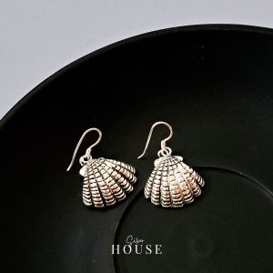 925 Silver Sea Shell earrings Silver Boho earrings