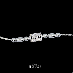 925 Silver Rakhi Bracelet cz by silver house