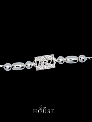 925 Silver Rakhi Bracelet cz by silver house
