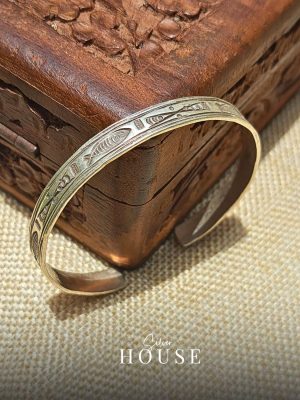 925 Silver Cuff Bracelet Fish Design by Silver House