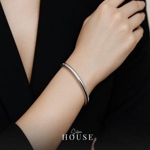 Plain Silver Kada for Women by Silver House