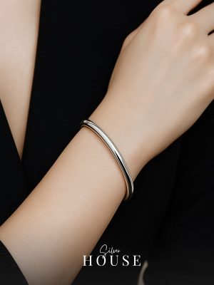 Plain Silver Kada for Women by Silver House
