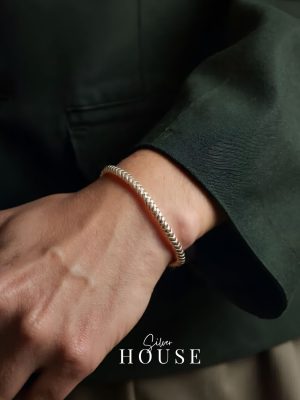 Silver Kada for Men fishtail design by Silver House
