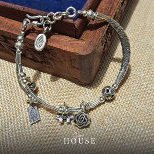 925 Silver Charm Bracelet fish tail design