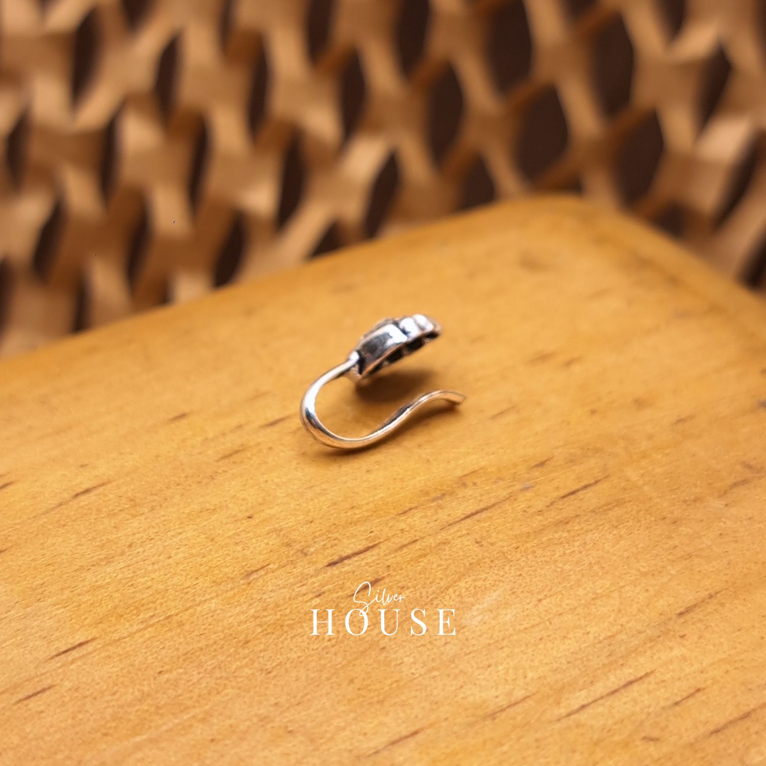 925 Silver Leaf Nose Pin (Clip On) - Image 2