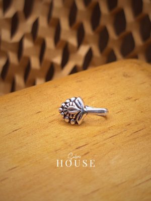 925 Silver Leaf Nose Pin, clip on nose pin