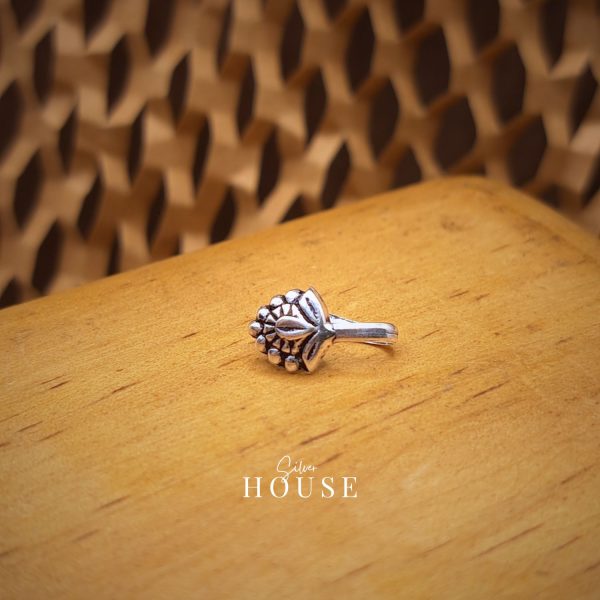 925 Silver Leaf Nose Pin, clip on nose pin