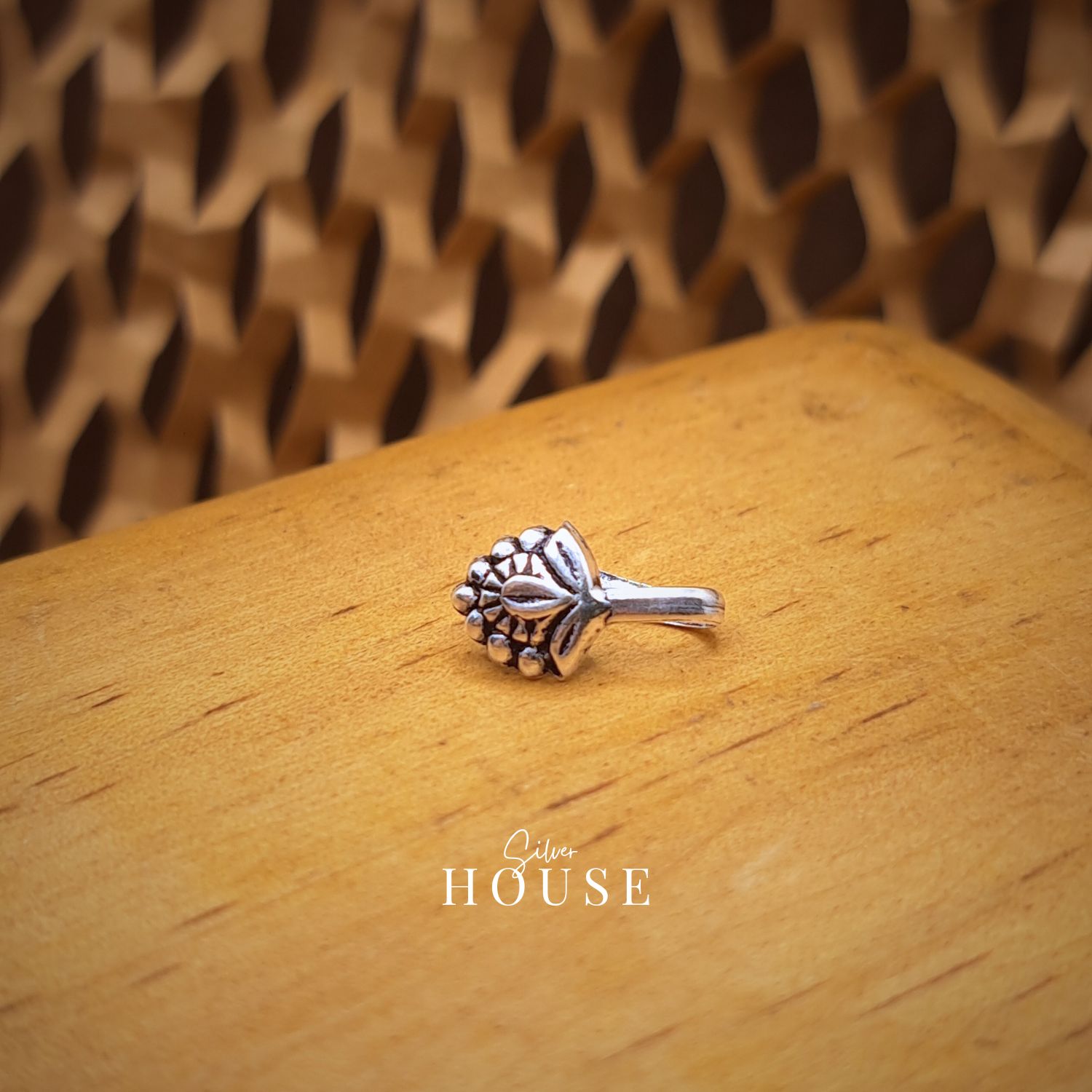 925 Silver Leaf Nose Pin, clip on nose pin