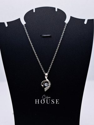 925 silver dancing diamond necklace
