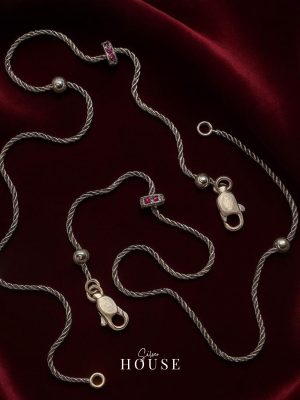 925 Pink Stone Silver Payal, light weight silver payal, hallmarked silver payal