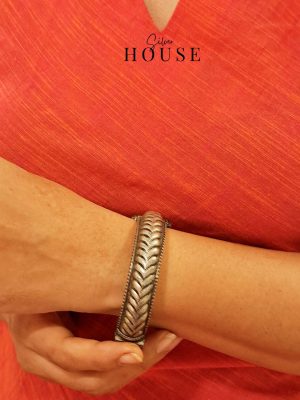 silver oxidized bracelet