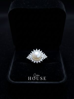 925 Silver Pearl Ring by Silver House
