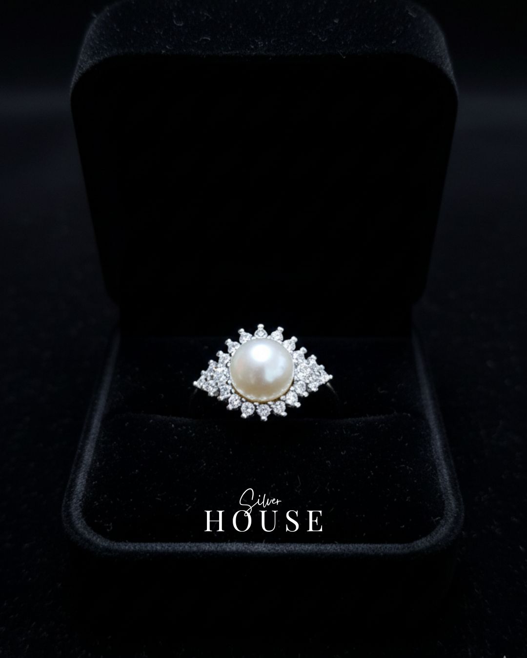 925 Silver Pearl Ring by Silver House