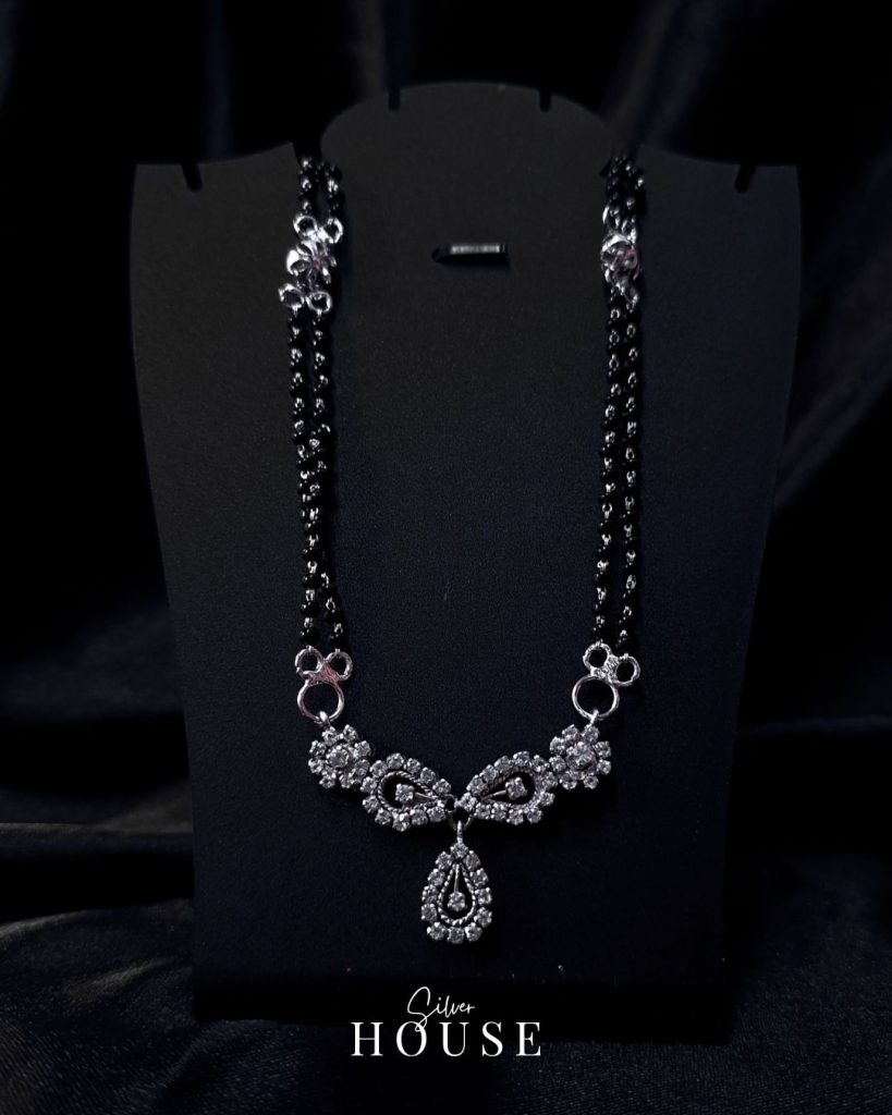 Silver Cz Diamond Mangalsutra
