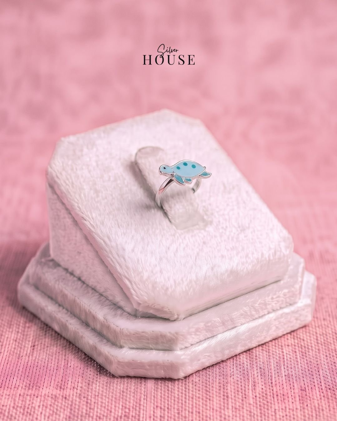 Silver Tortoise Ring for kids