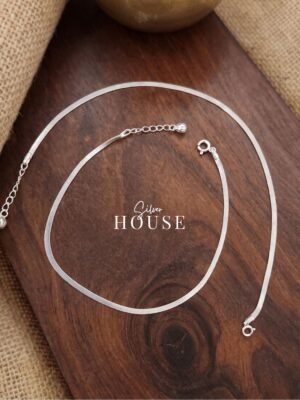 925 Silver Flat Chain Anklet