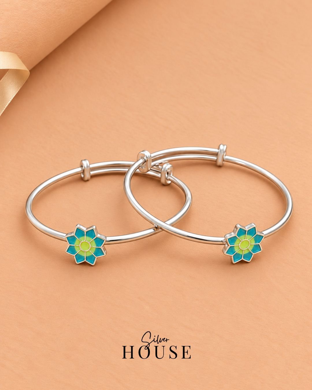 925 Silver Glow in Dark Baby Bangle